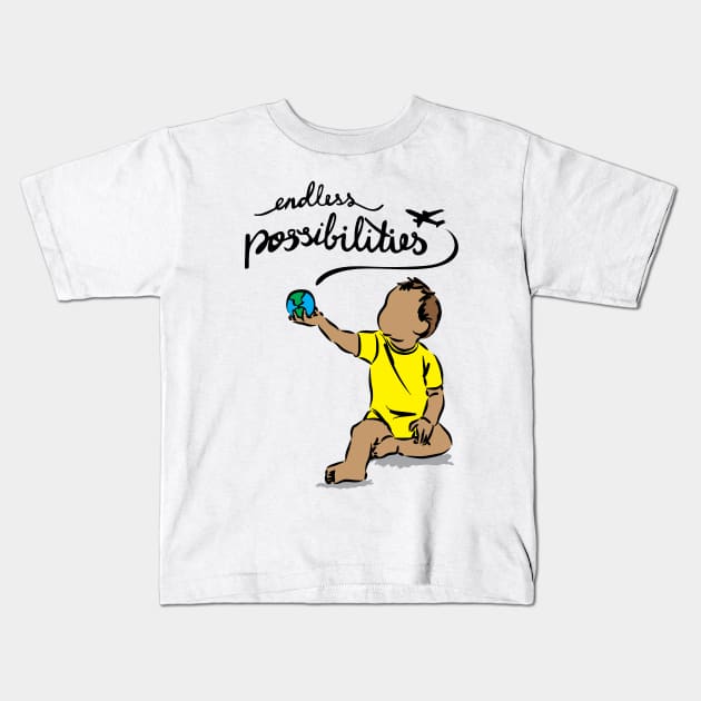 Endless Possibilities Kids T-Shirt by AmazingArtMandi